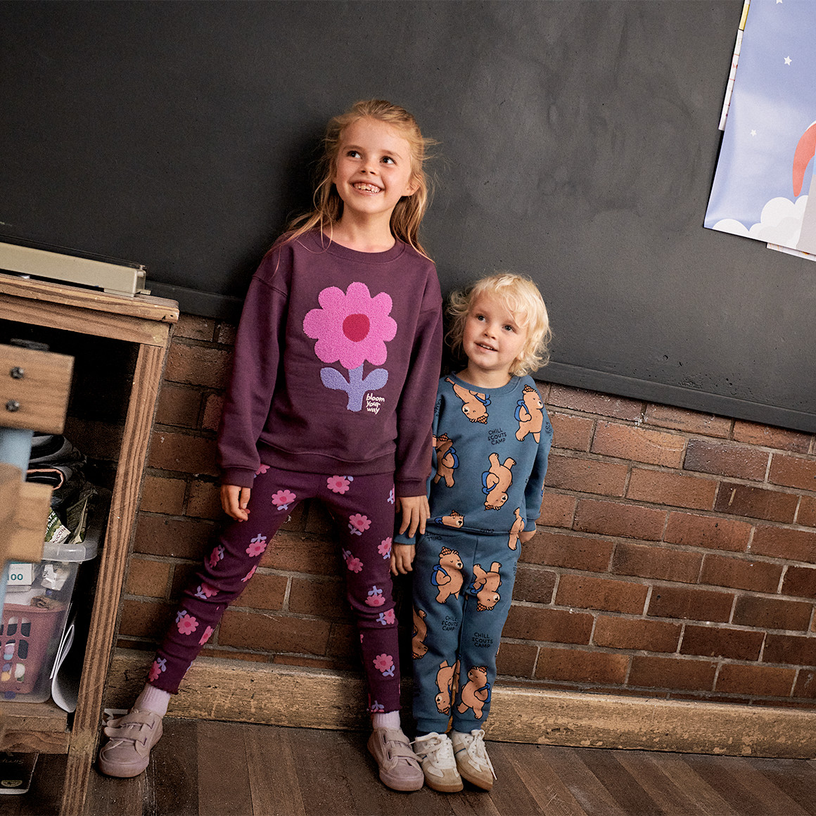 Mädchen Leggings mit Rippstrukur