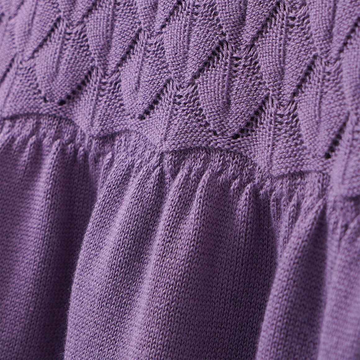 Mädchen Strickkleid mit Wabenstruktur