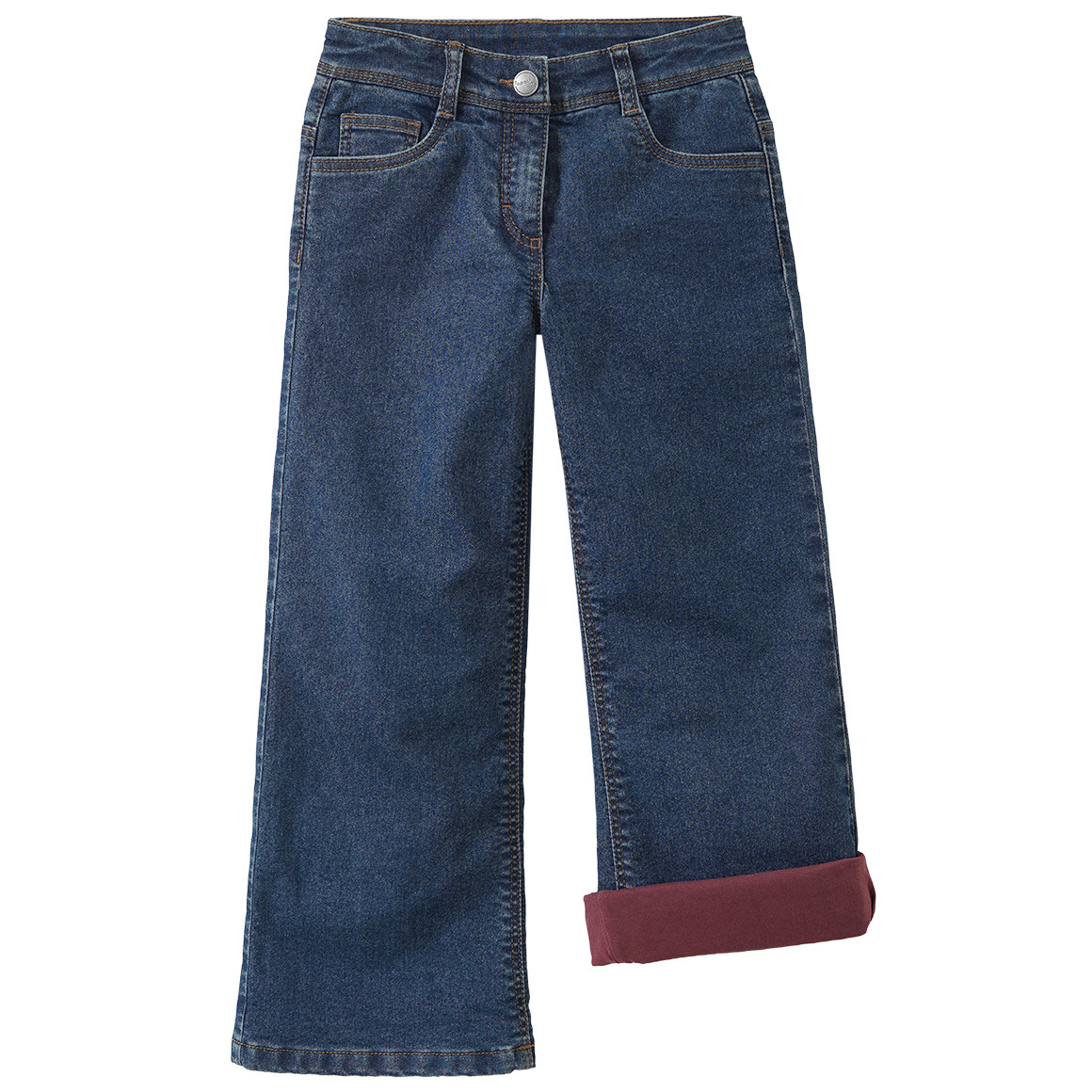 Mädchen Thermo-Jeans im Wide-Leg-Fit