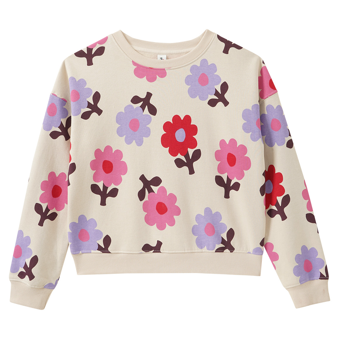 Mädchen Sweatshirt mit Allover-Print