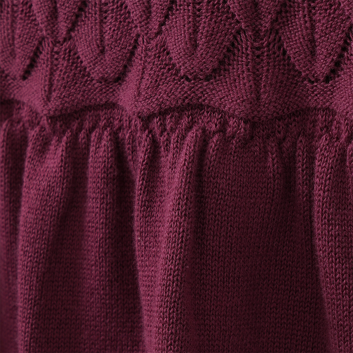 Mädchen Strickkleid mit Wabenstruktur