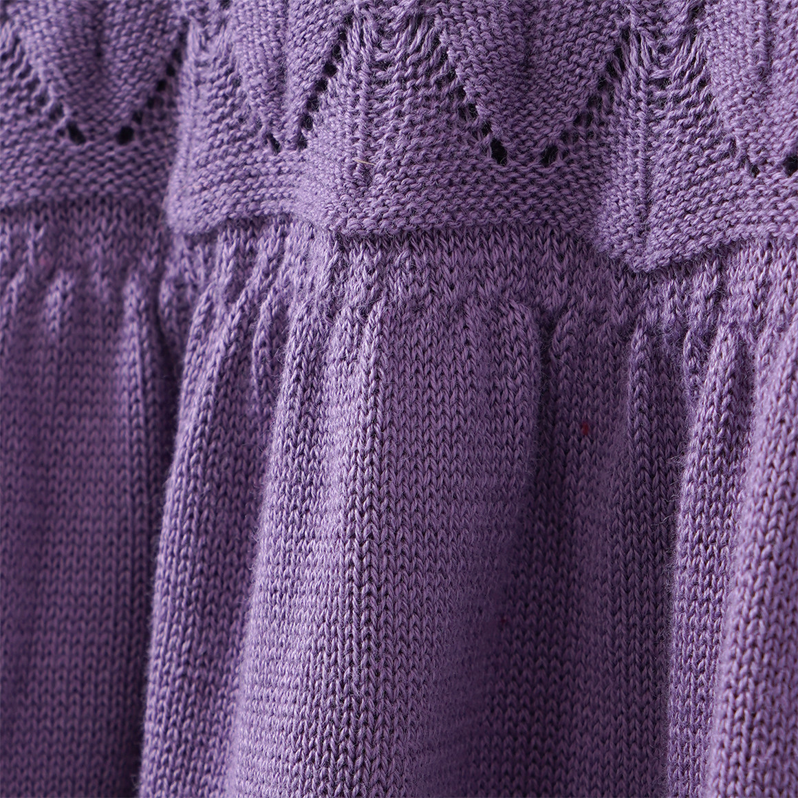 Mädchen Strickkleid mit Wabenstruktur
