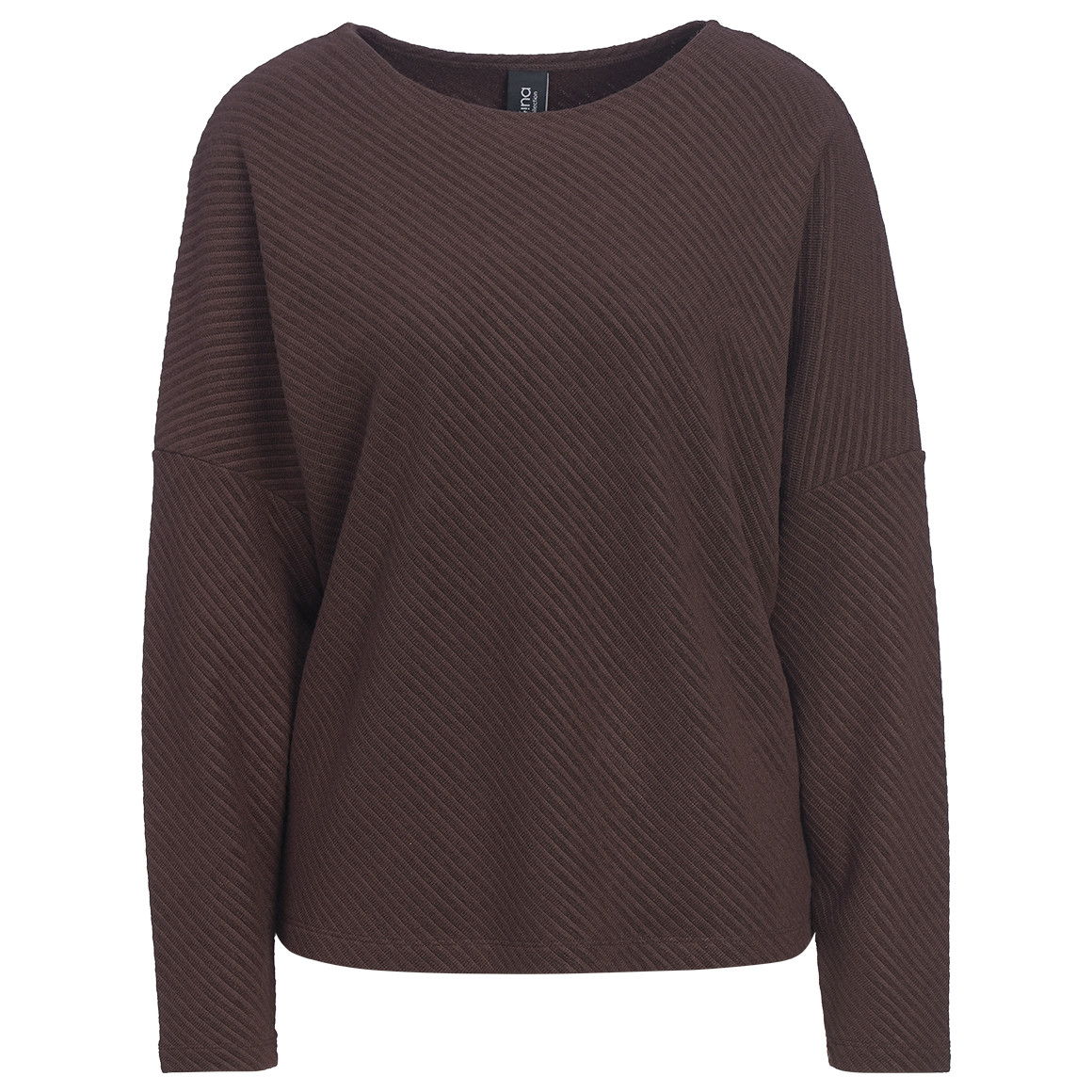 Damen Sweatshirt mit Rippstruktur