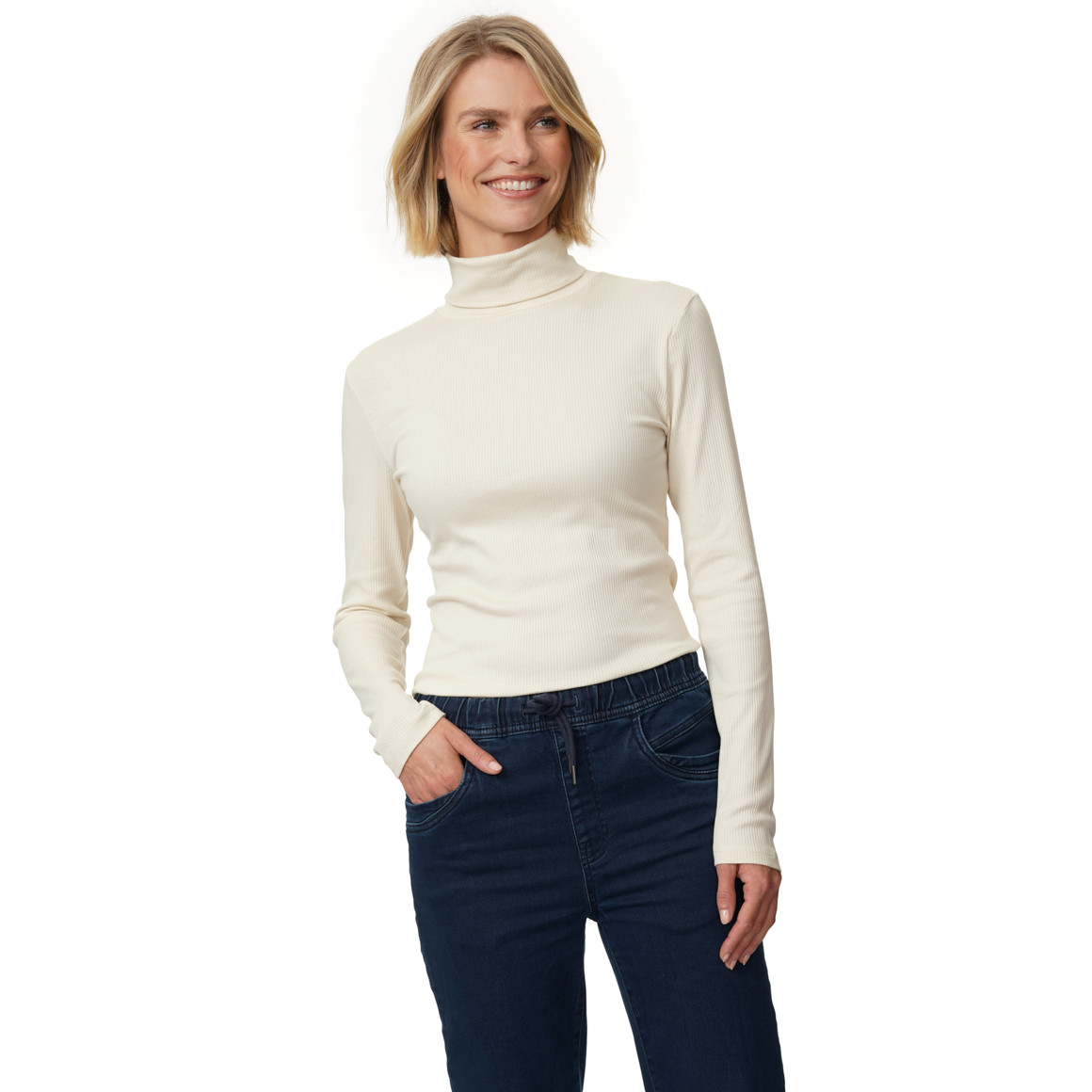 Damen Langarmshirt mit Rollkragen