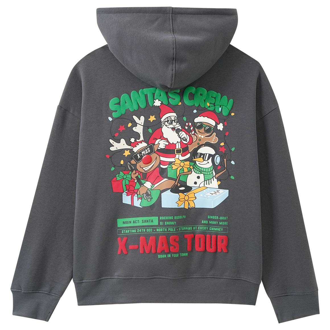 Jungen Weihnachtshoodie mit Rückenprint
