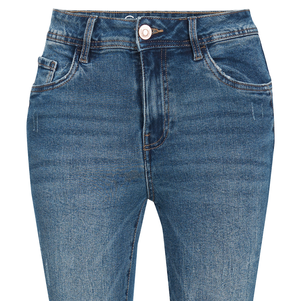 Damen Skinny-Jeans mit Destroyed-Details