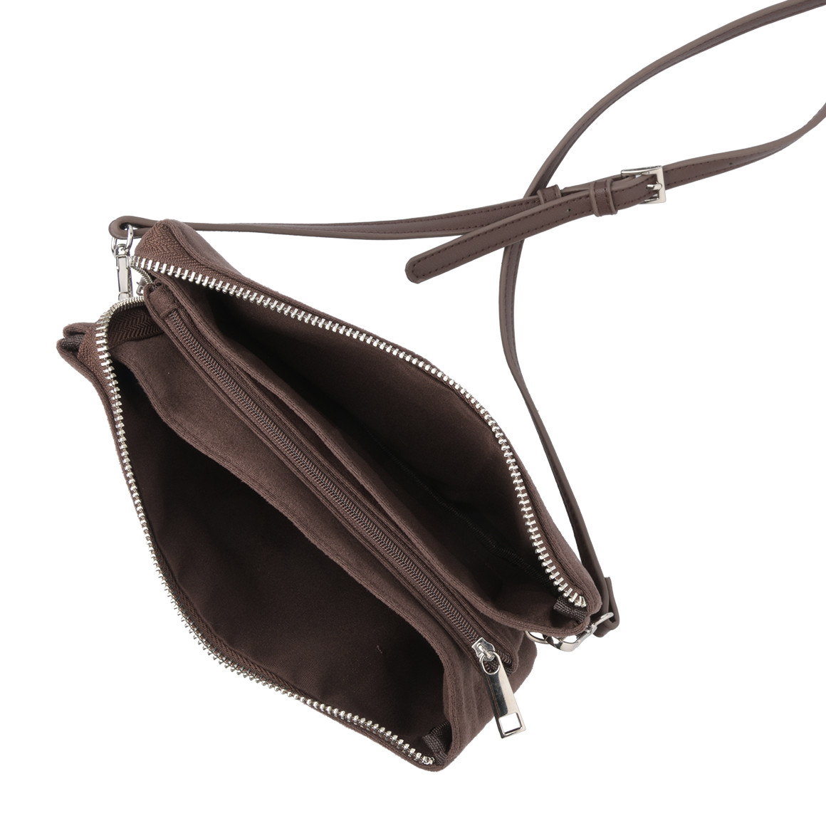 Kleine Damen Umhängetasche in Wildleder-Optik