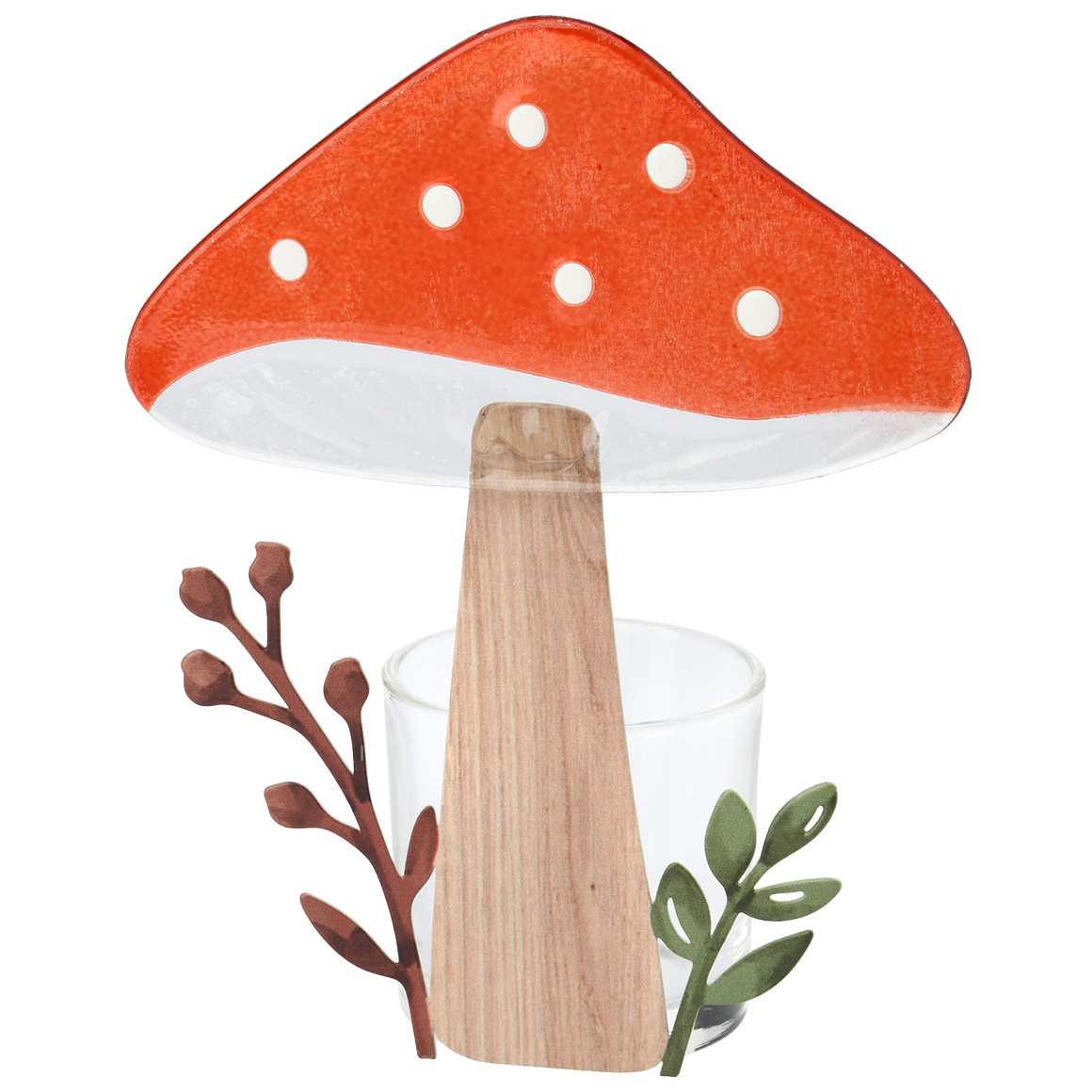 Teelichthalter in Pilz-Optik