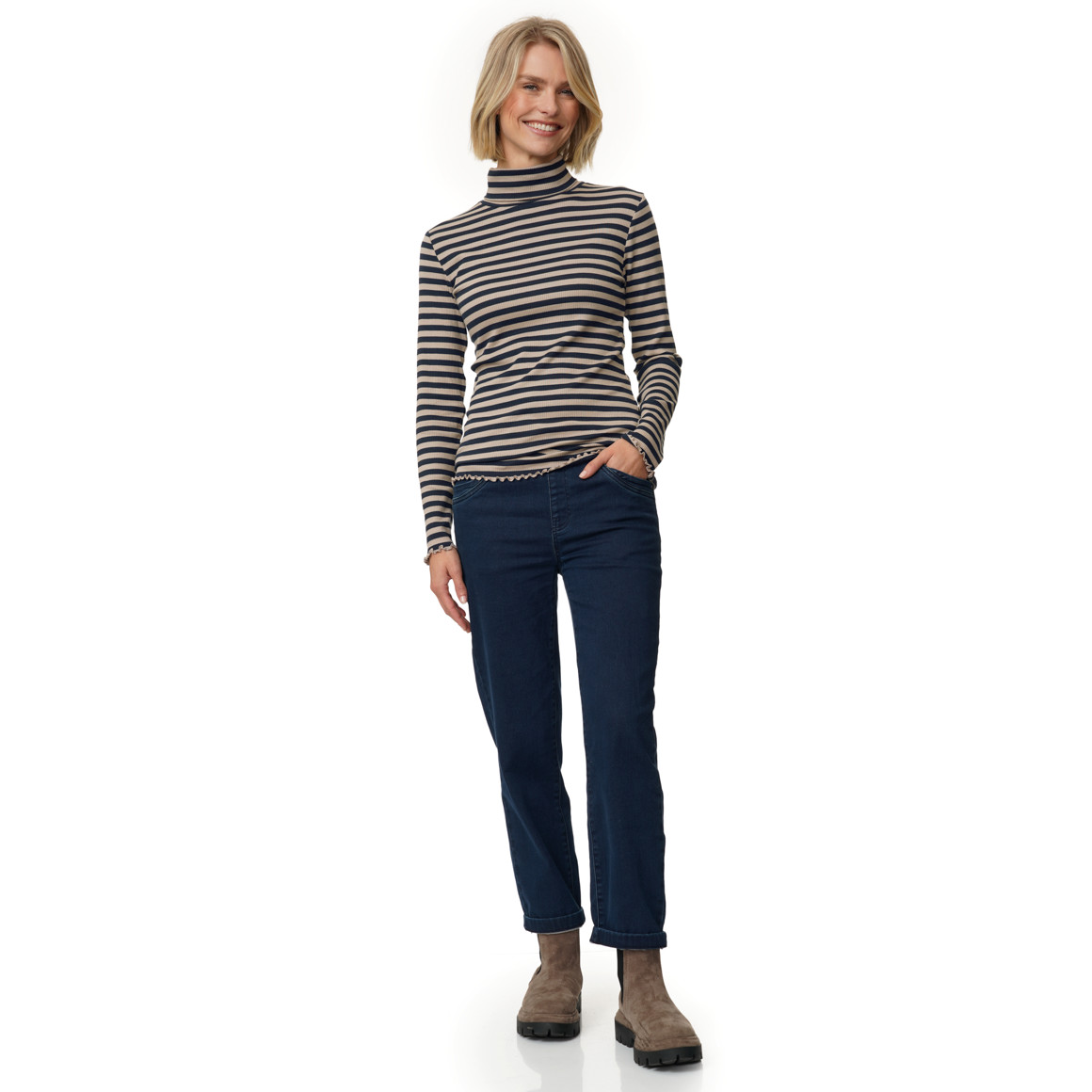 Damen Langarmshirt mit Rollkragen