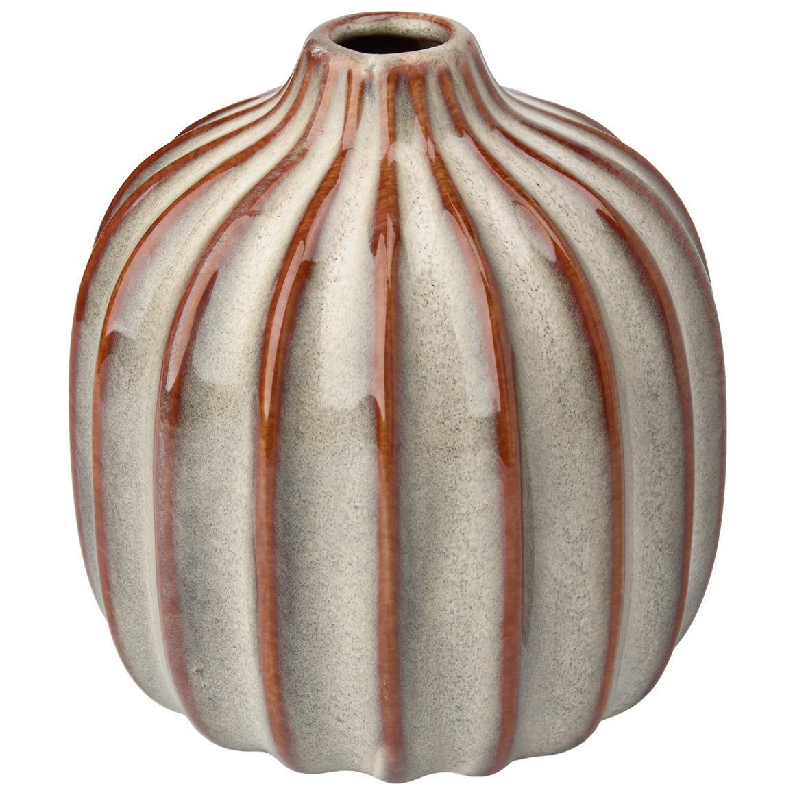 Vase mit Rillen-Struktur