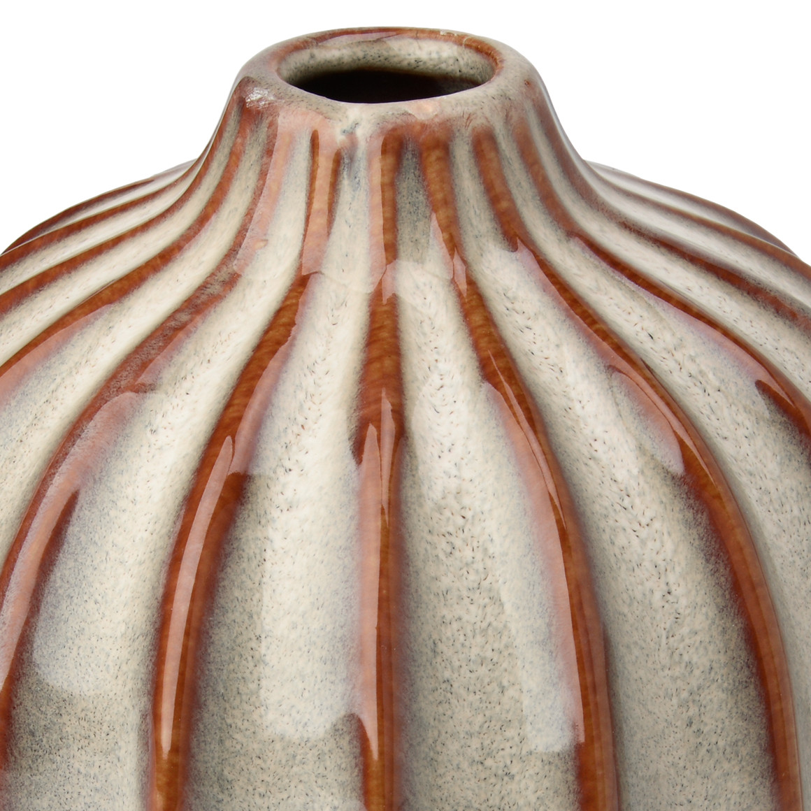 Vase mit Rillen-Struktur