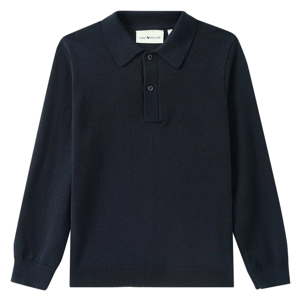 Jungen Strickpoloshirt mit kleiner Stickerei