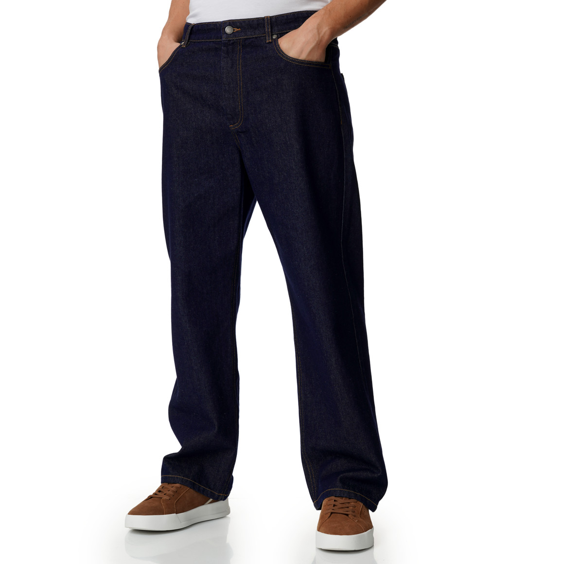 Herenjeans met rechte pasvorm in denimlook