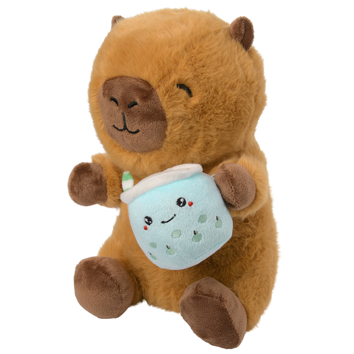 Capybara Plüschtier mit Bubble-Tea-Becher