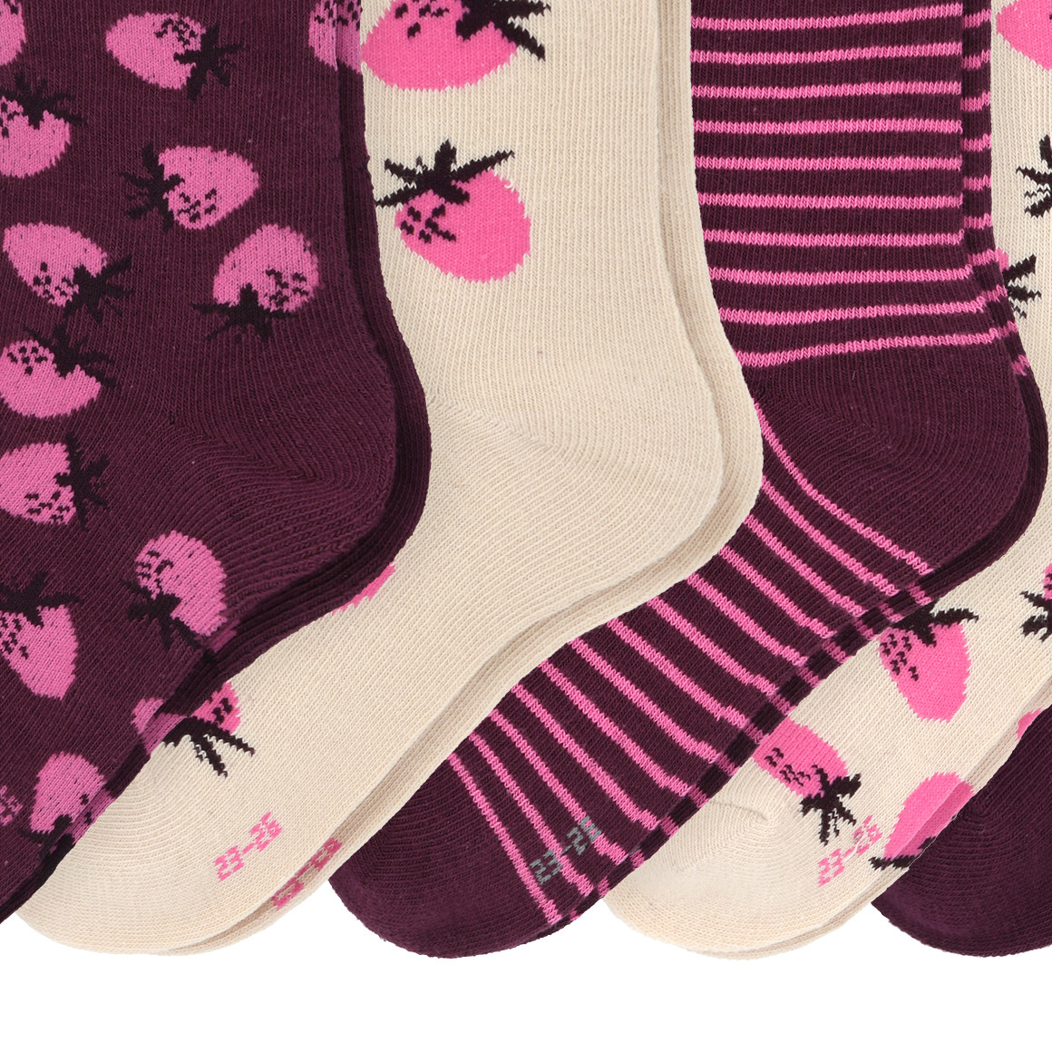 5 Paar Mädchen Socken mit Baumwolle