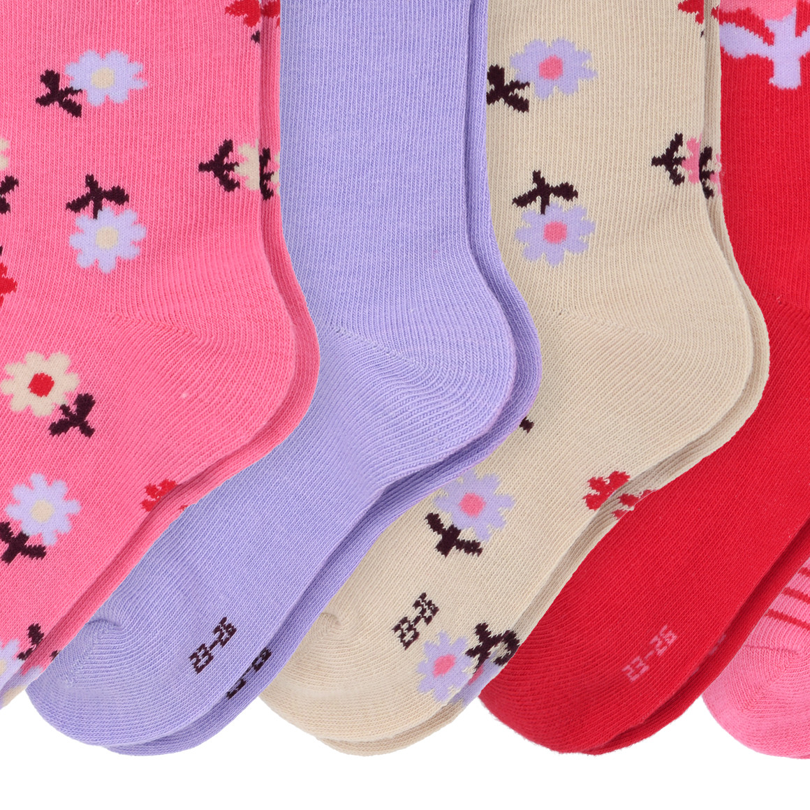 5 Paar Mädchen Socken mit Baumwolle