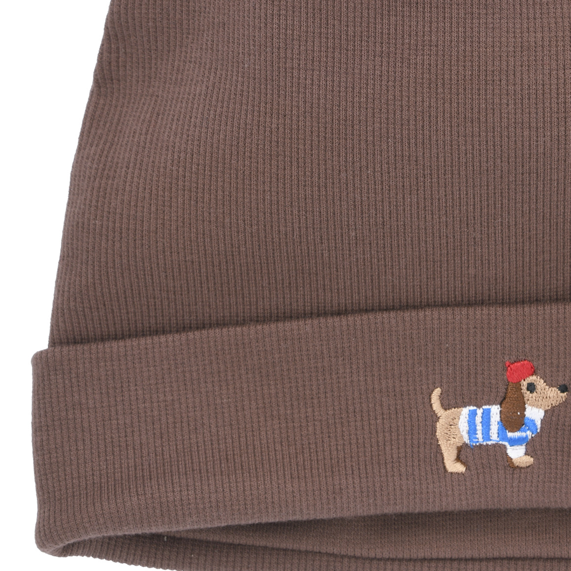 Kinder Mütze mit Dackel-Stickerei