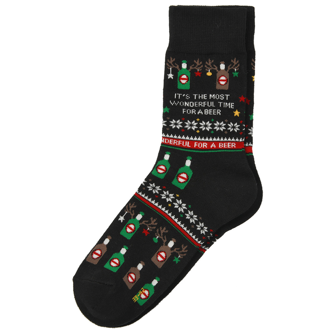 1 Paar Herren Weihnachtssocken mit Schriftzug