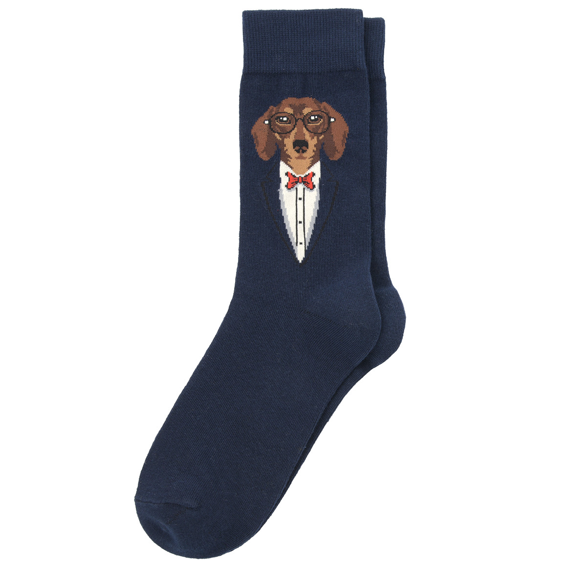 1 Paar Herren Socken mit Dackel-Motiv