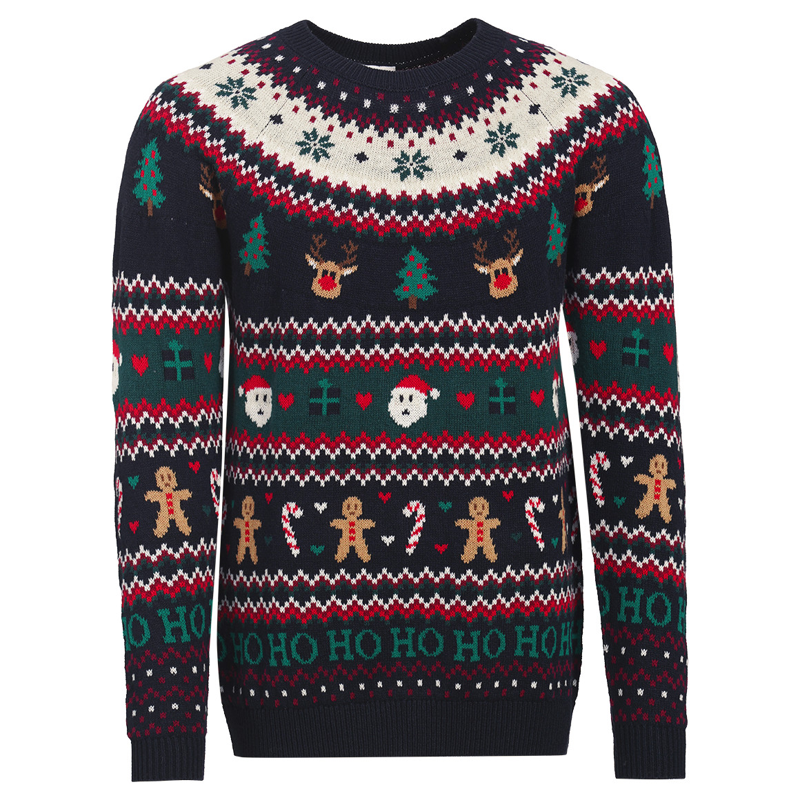 Herren Weihnachtspullover mit Allover-Muster