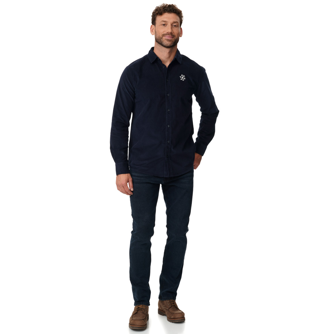 Herren Weihnachtshemd mit Stickerei