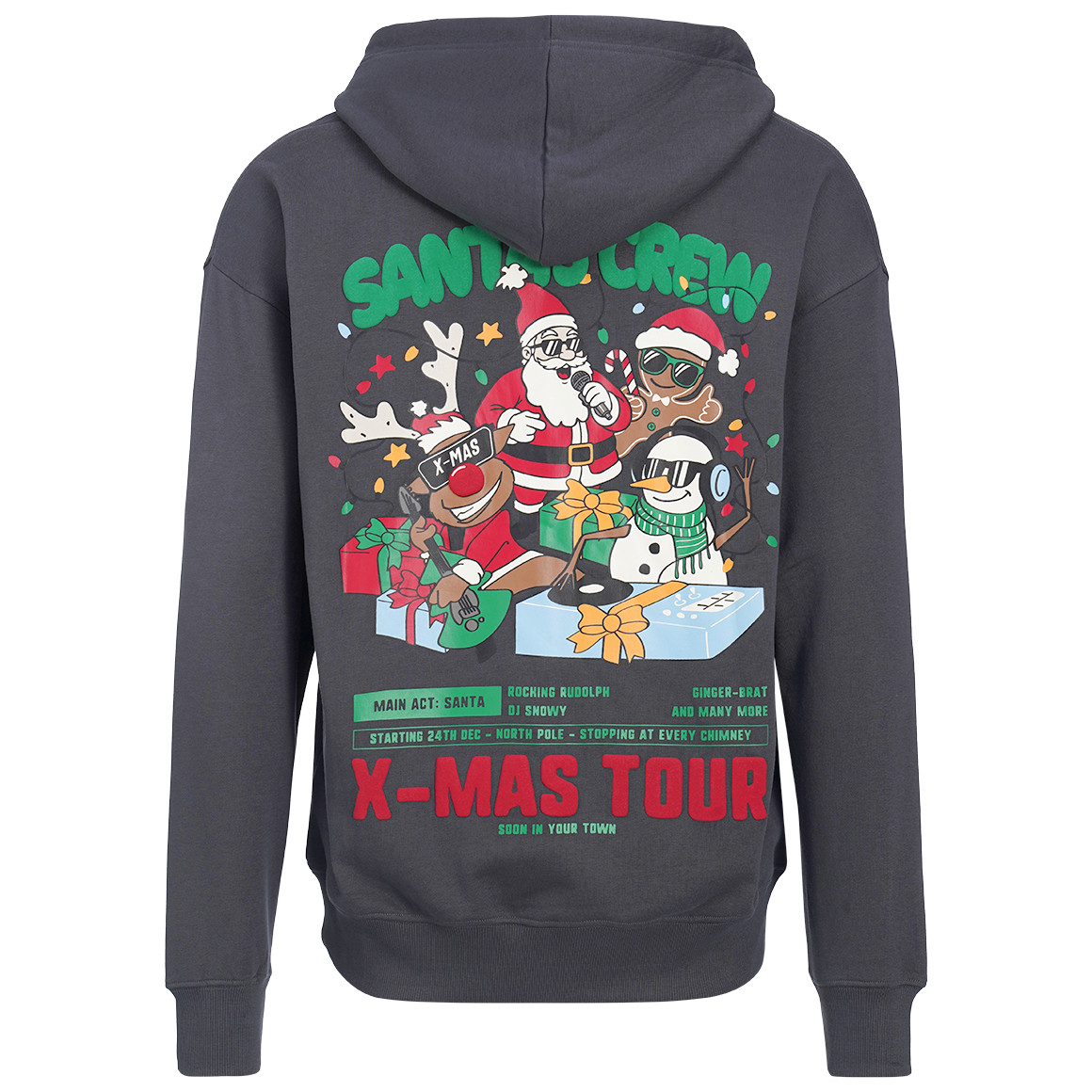 Herren Weihnachtshoodie mit Rückenprint