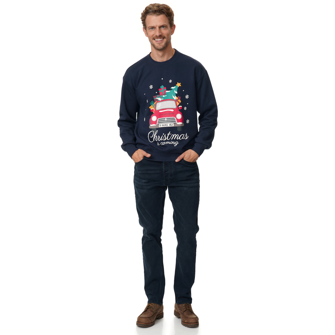 Herren Weihnachtssweatshirt mit Print