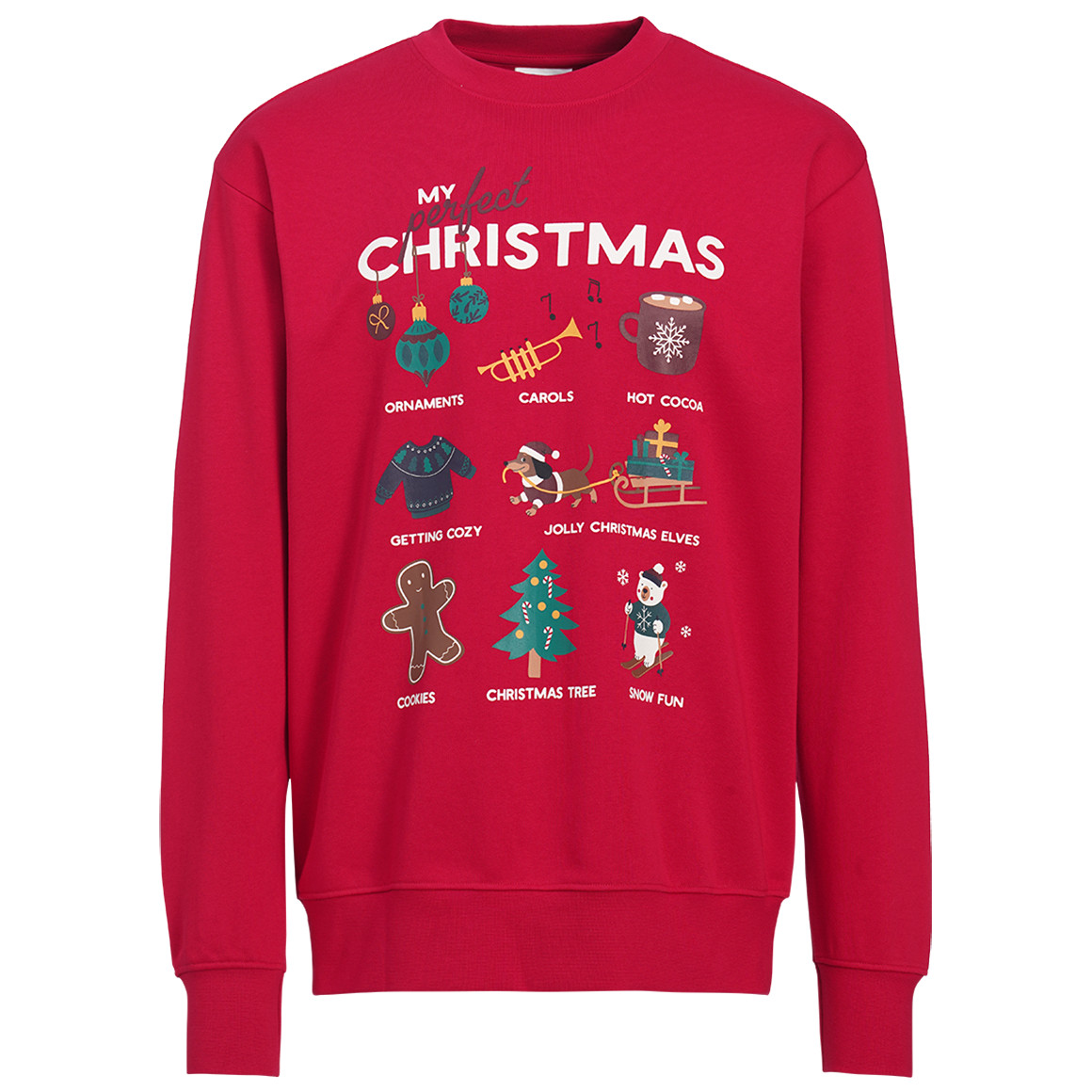 Herren Weihnachtssweatshirt mit Print