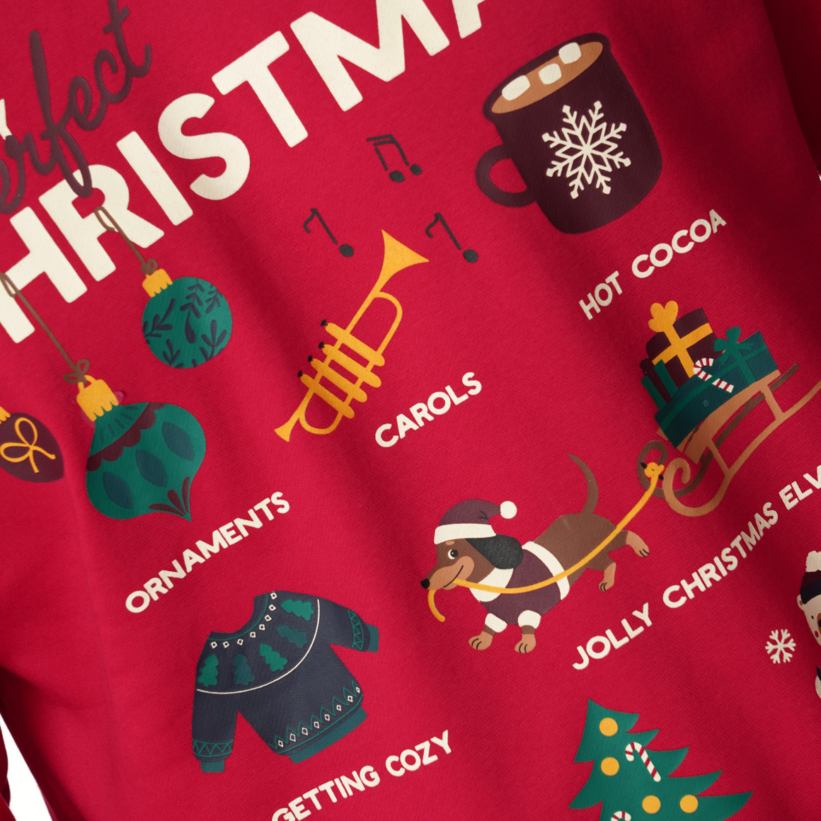 Herren Weihnachtssweatshirt mit Print