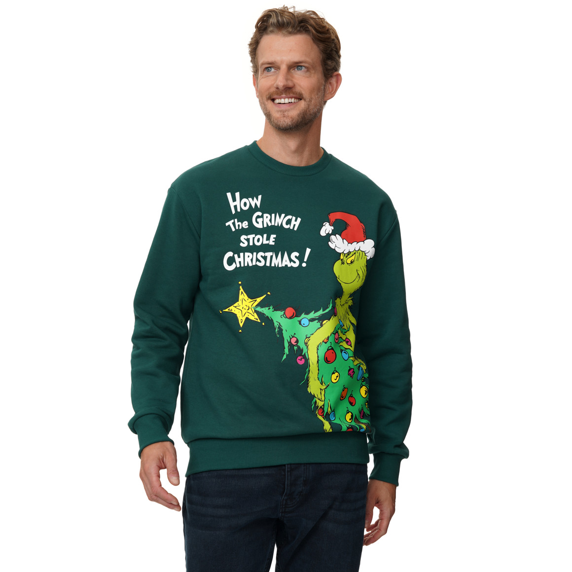 The Grinch Weihnachtssweatshirt mit Print