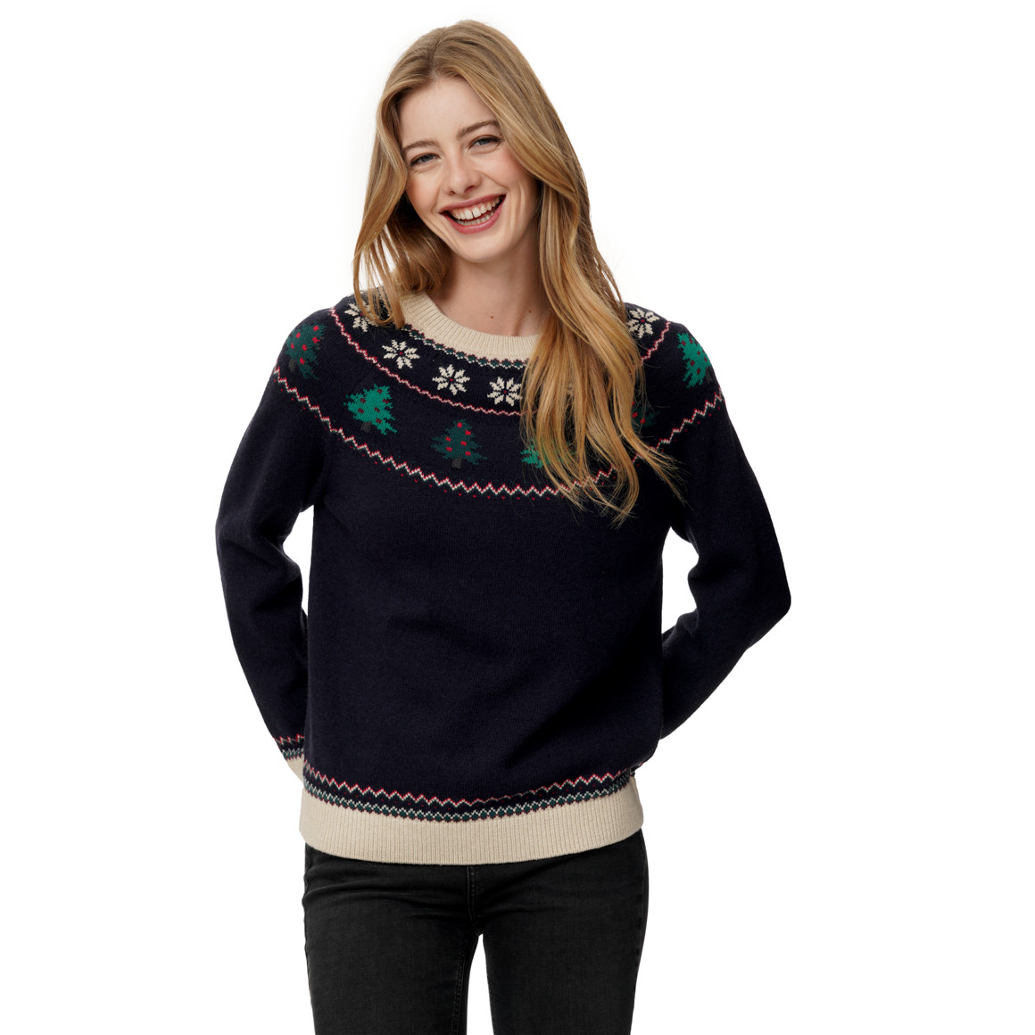 Damen Weihnachtspullover mit Motiven