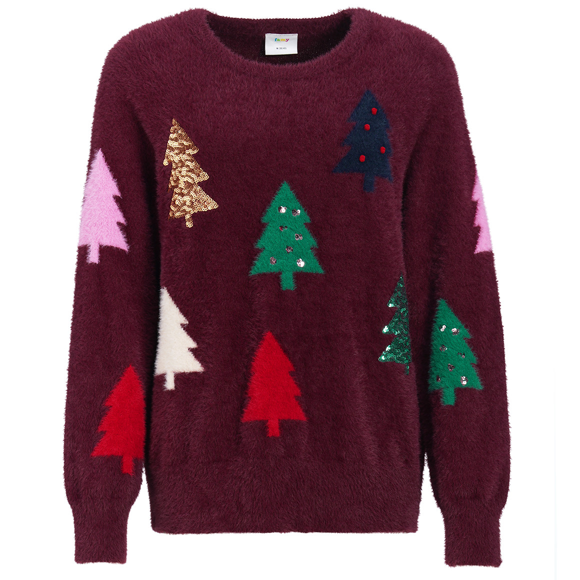 Damen Weihnachtspullover aus Federgarn