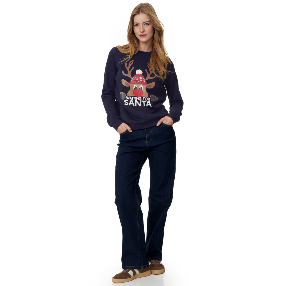 Damen Weihnachtssweatshirt mit Print
