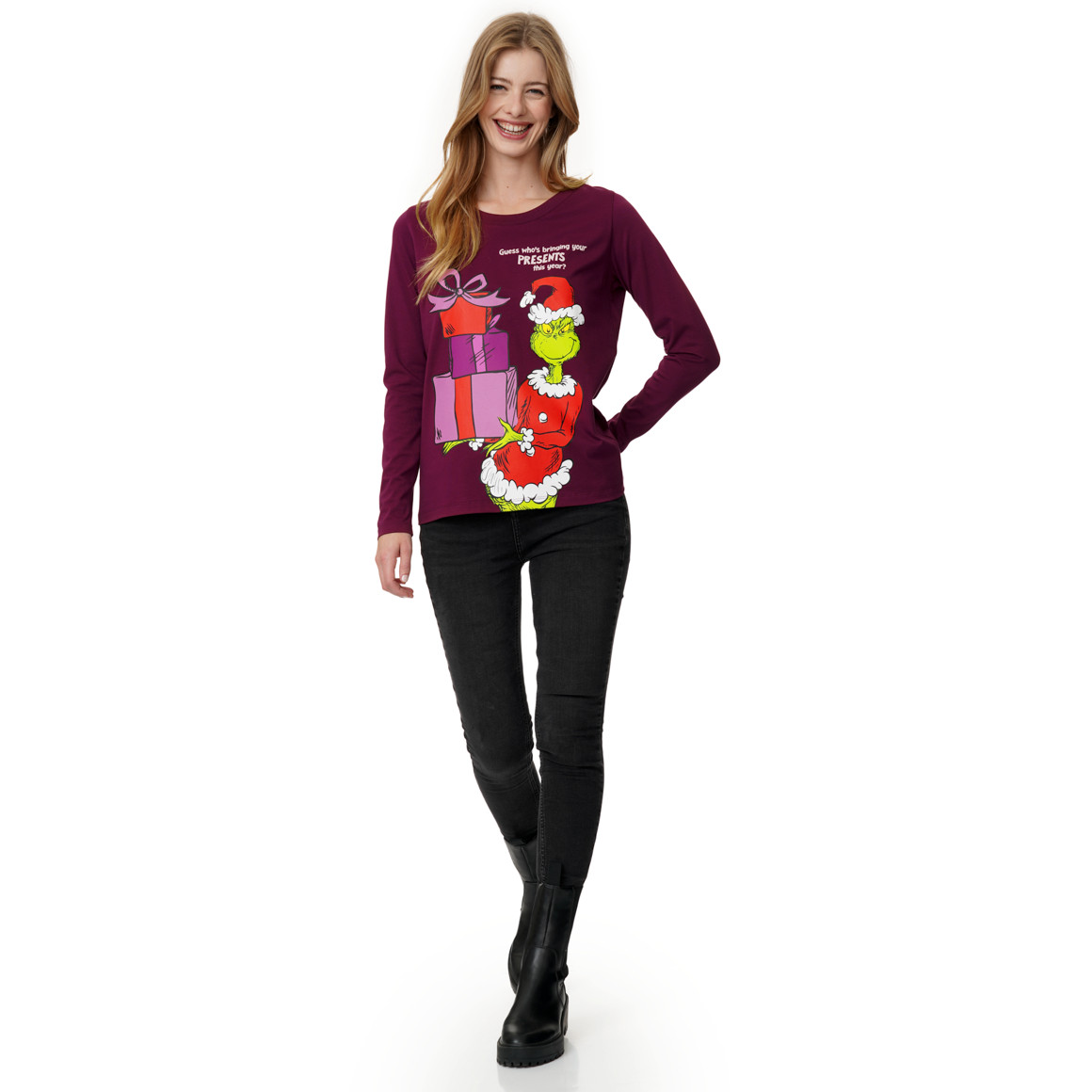 The Grinch Weihnachtsshirt mit Print