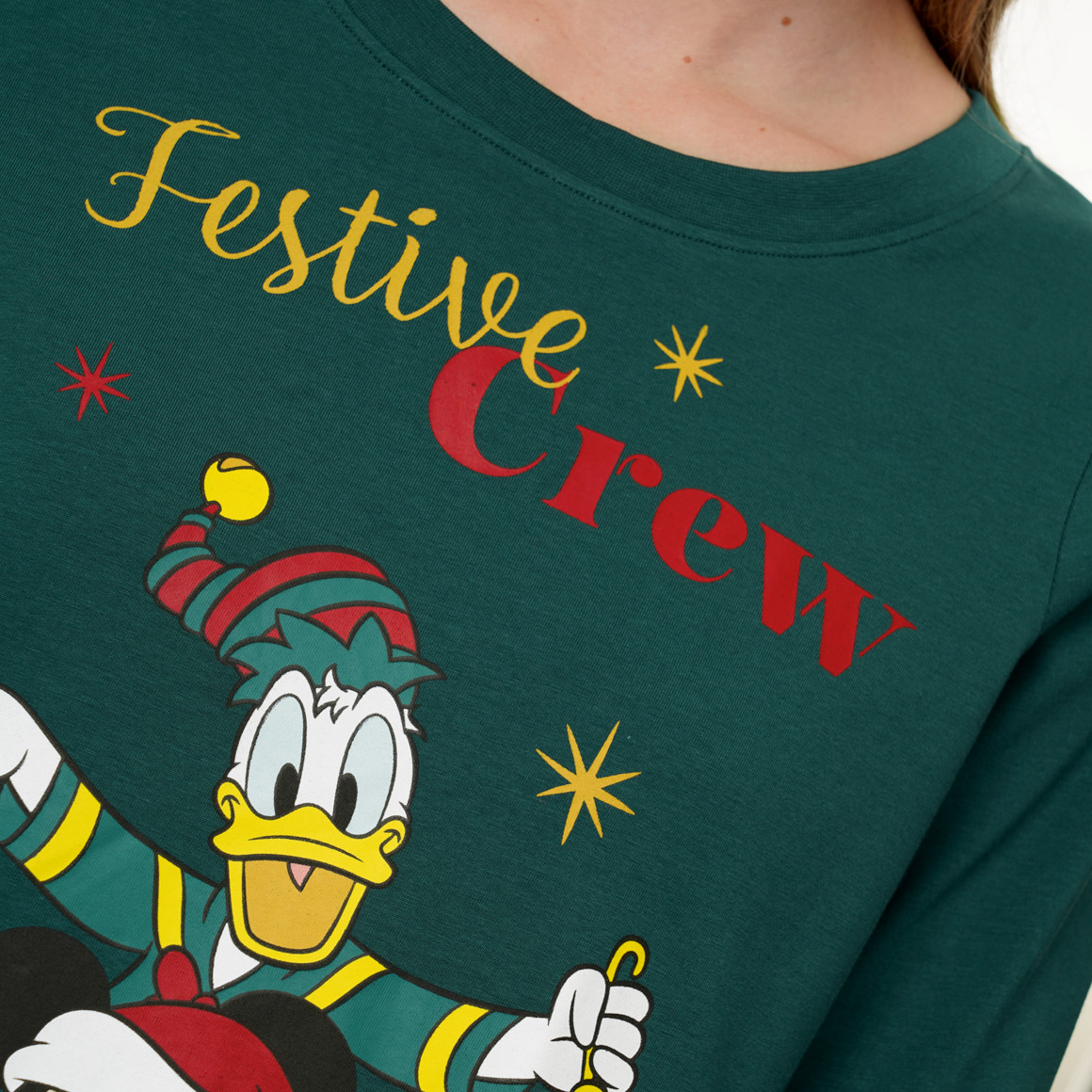 Micky Maus Weihnachtsshirt mit Print