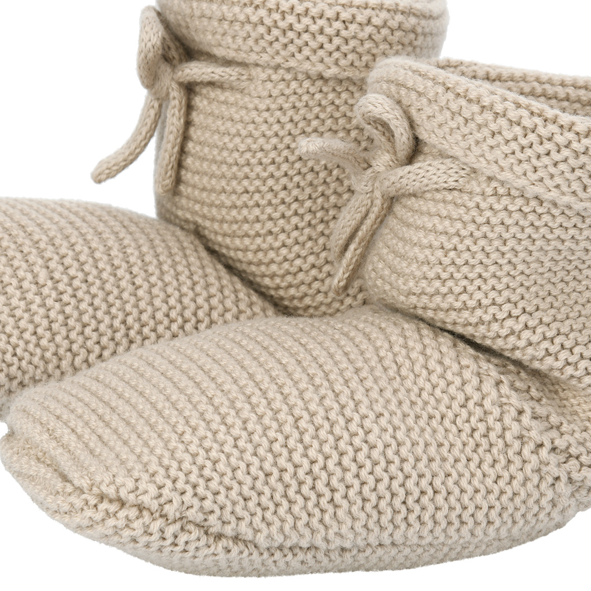 1 Paar Baby Strickschühchen mit Schnürung