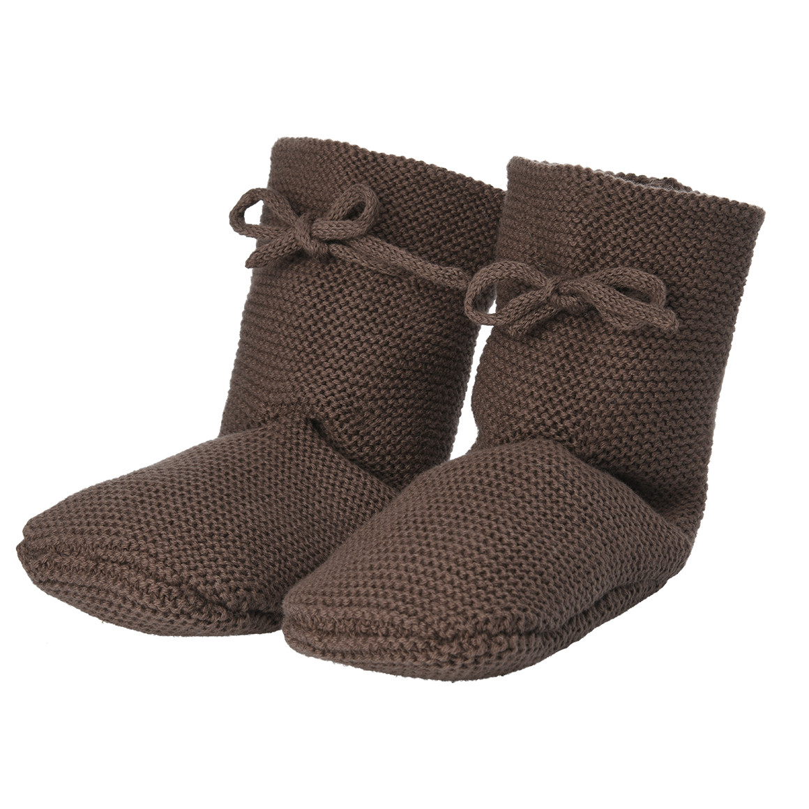 1 Paar Baby Strickschühchen mit Schnürung