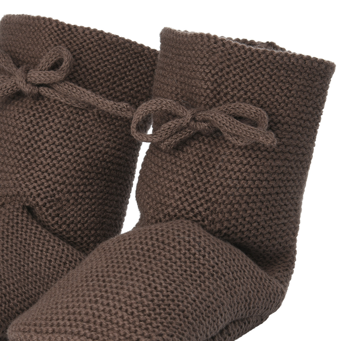 1 Paar Baby Strickschühchen mit Schnürung