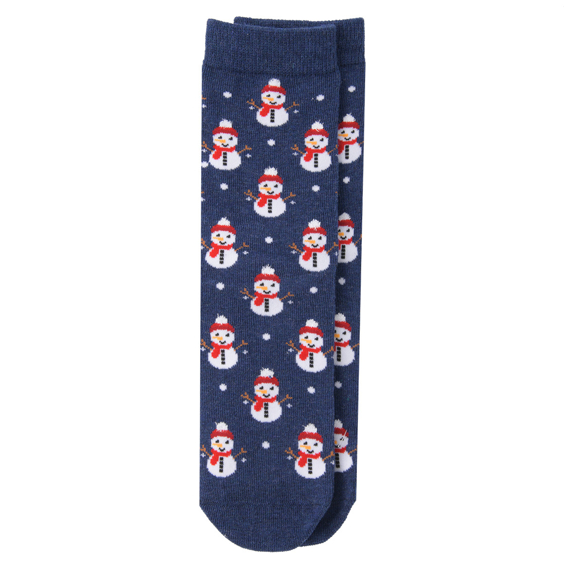 1 Paar Kinder Weihnachtssocken mit Schneemann