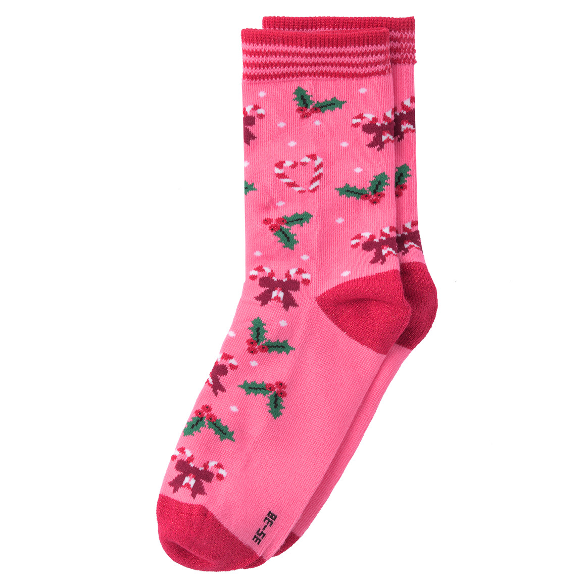 1 Paar Mädchen Weihnachtssocken mit Glitzer