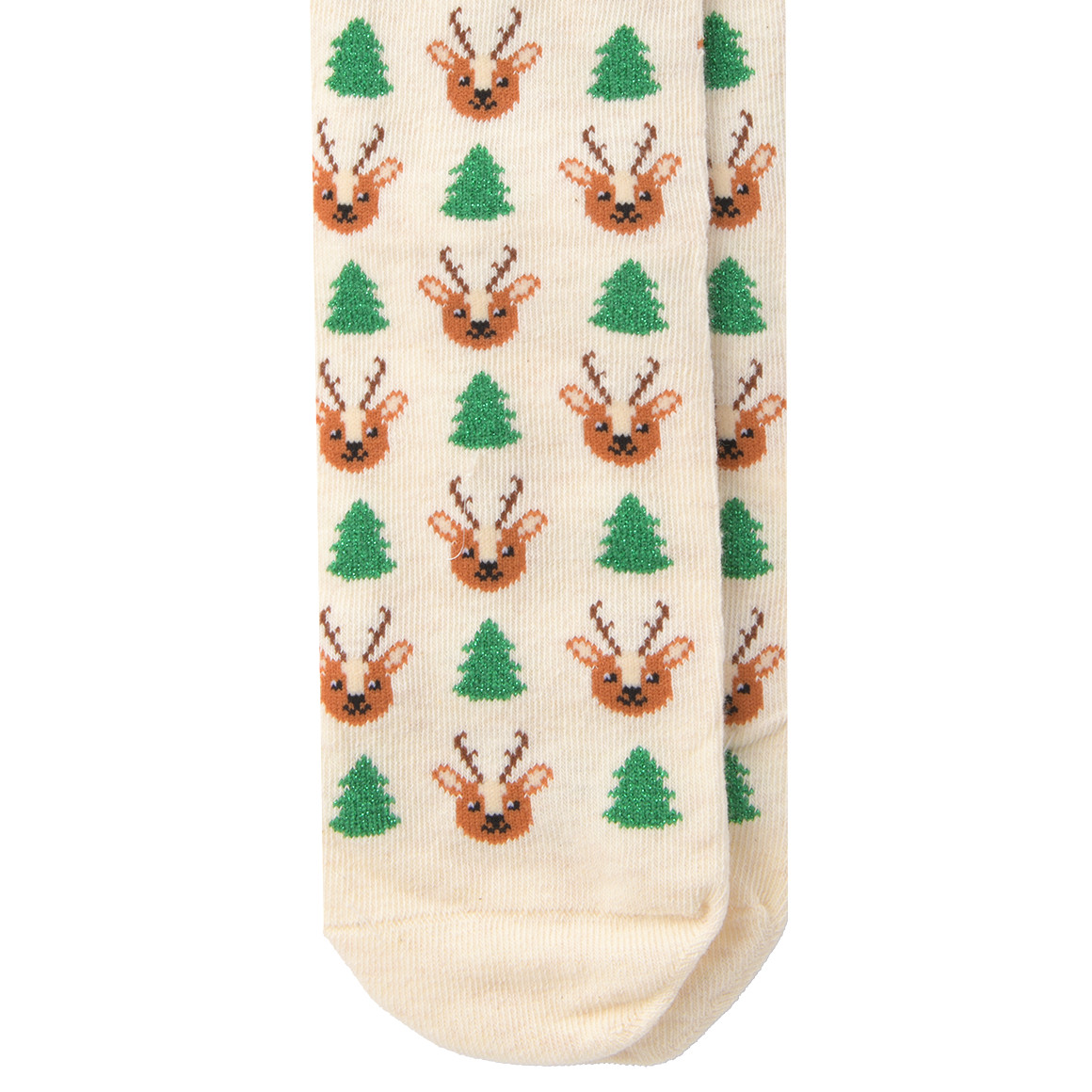 1 Paar Kinder Weihnachtssocken mit Reh-Motiv