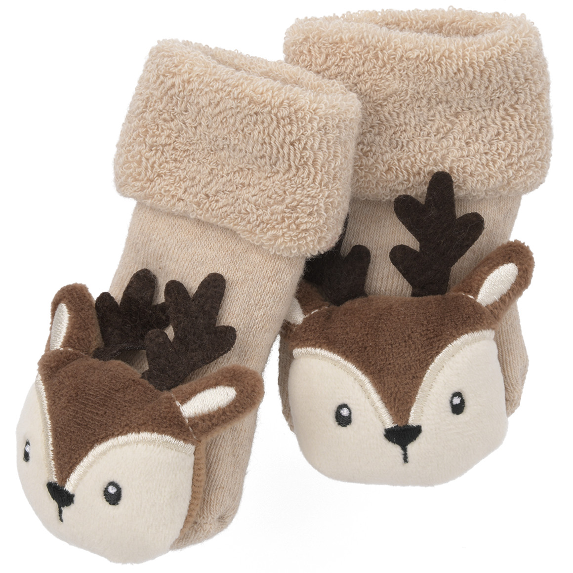 1 Paar Newborn Socken mit Rasseln