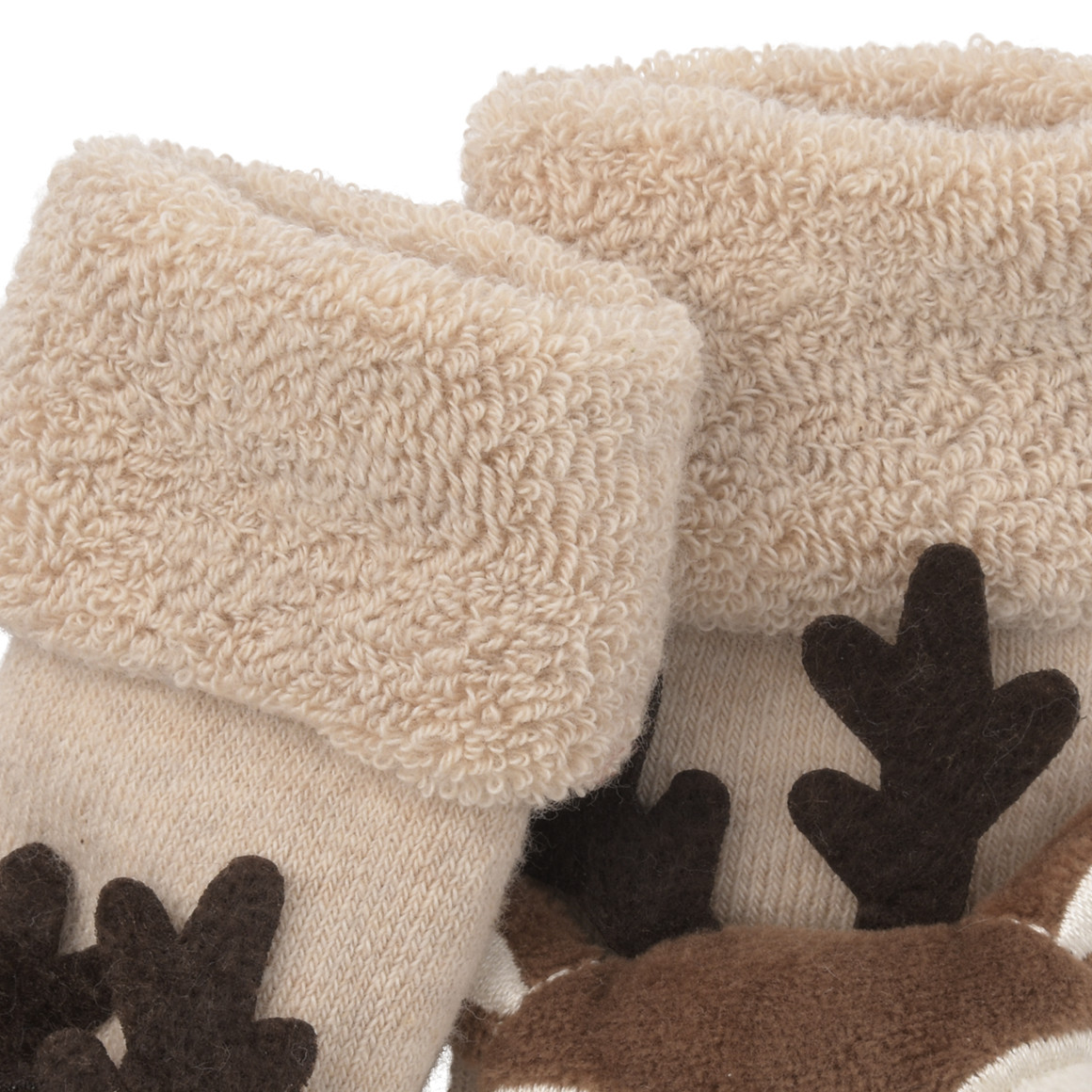 1 Paar Newborn Socken mit Rasseln