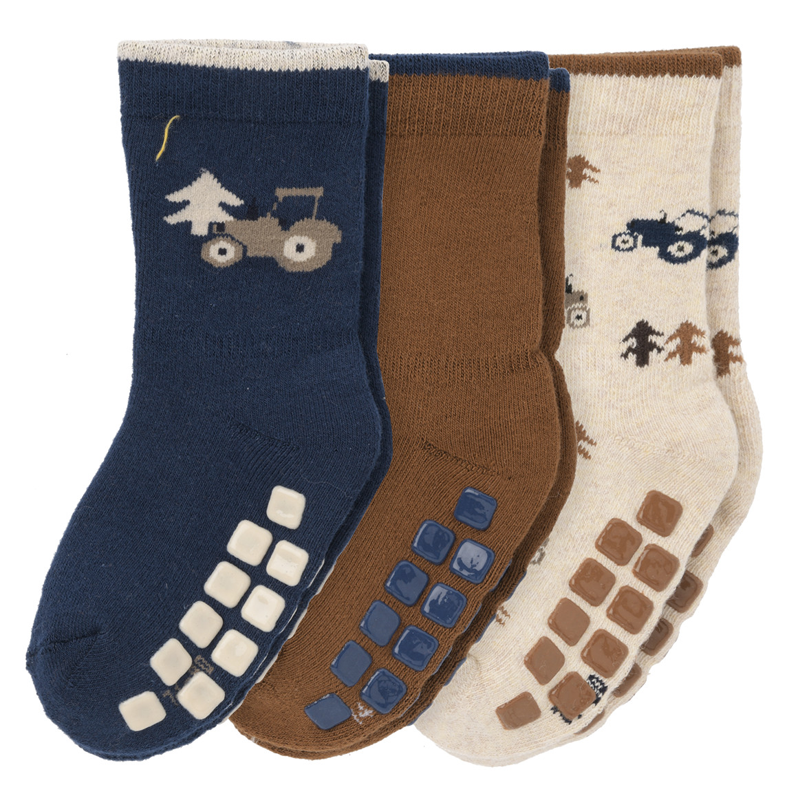 3 Paar Baby Stoppersocken frotteeweich