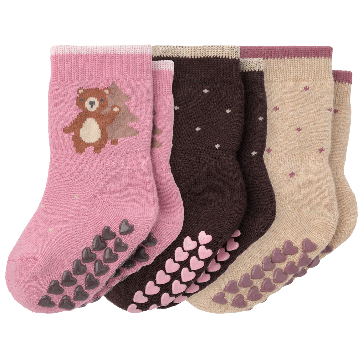 3 Paar Baby Stoppersocken im Set