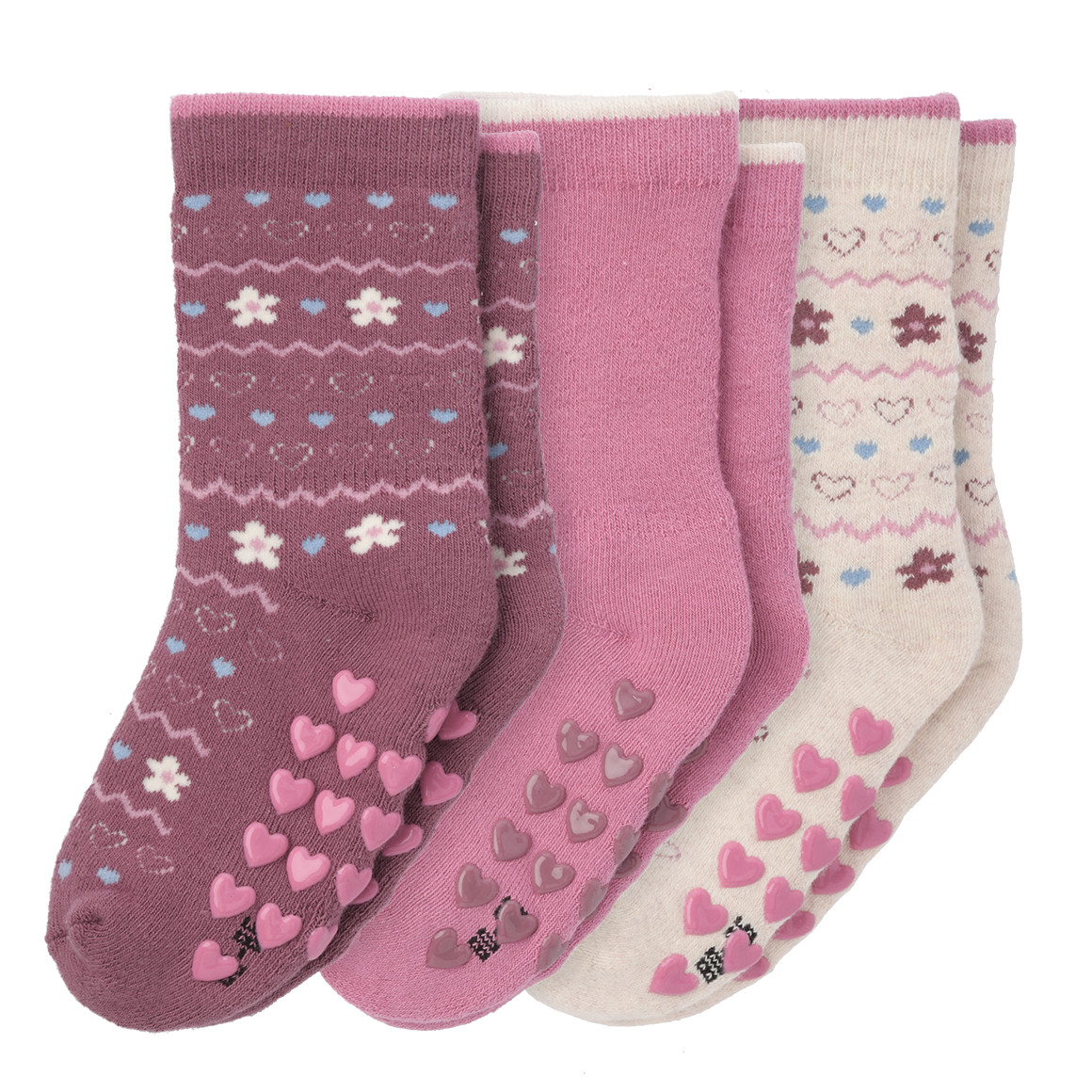 3 Paar Baby Stoppersocken frotteeweich
