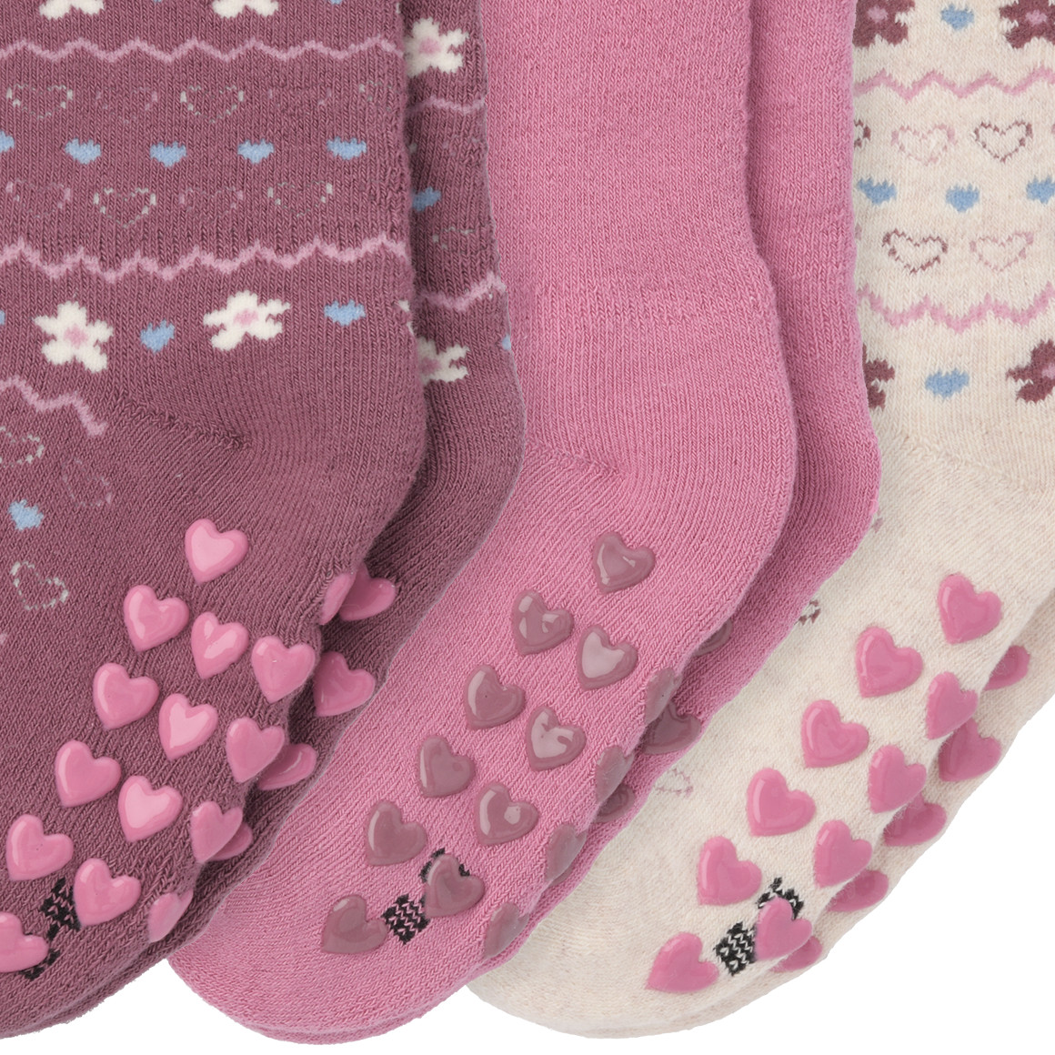 3 Paar Baby Stoppersocken frotteeweich
