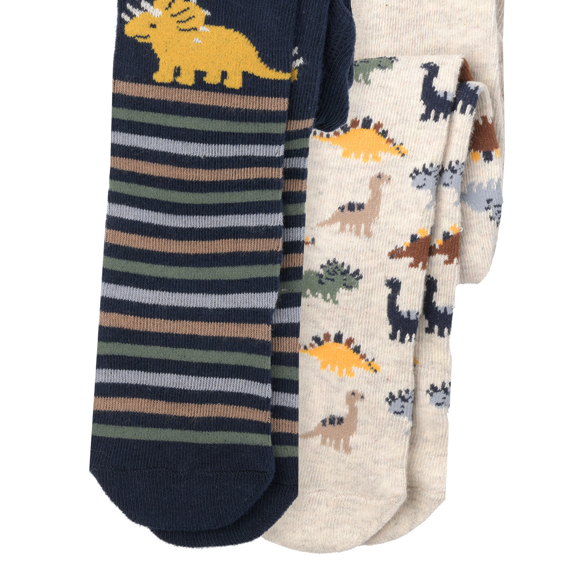 2 Baby Strumpfhosen mit Dino-Motiven
