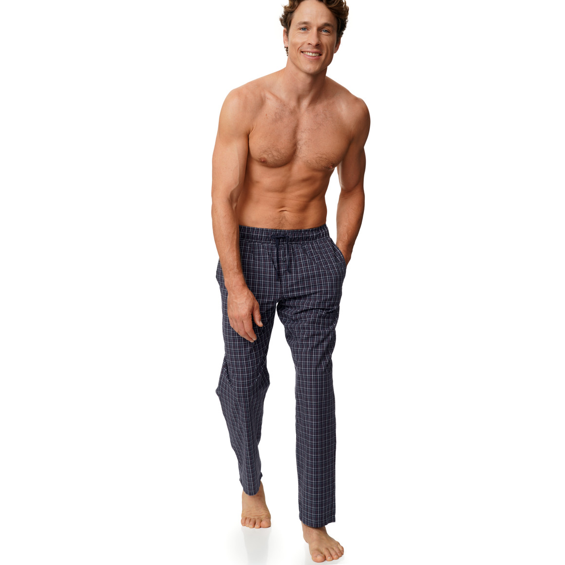 Herren Schlafhose mit Karo-Muster