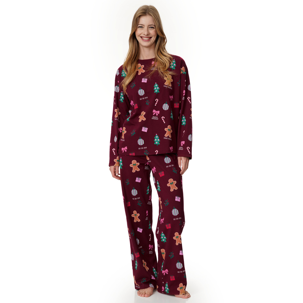 Kerstslaappak voor dames met prints